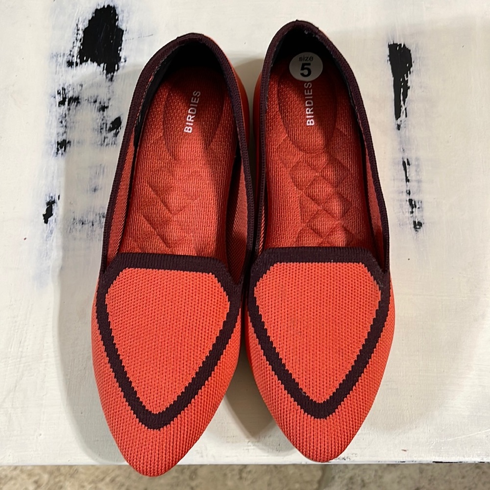 Birdies blackbird knit flat in coral reef fabric size 5